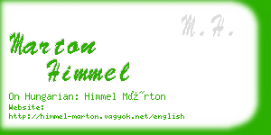 marton himmel business card